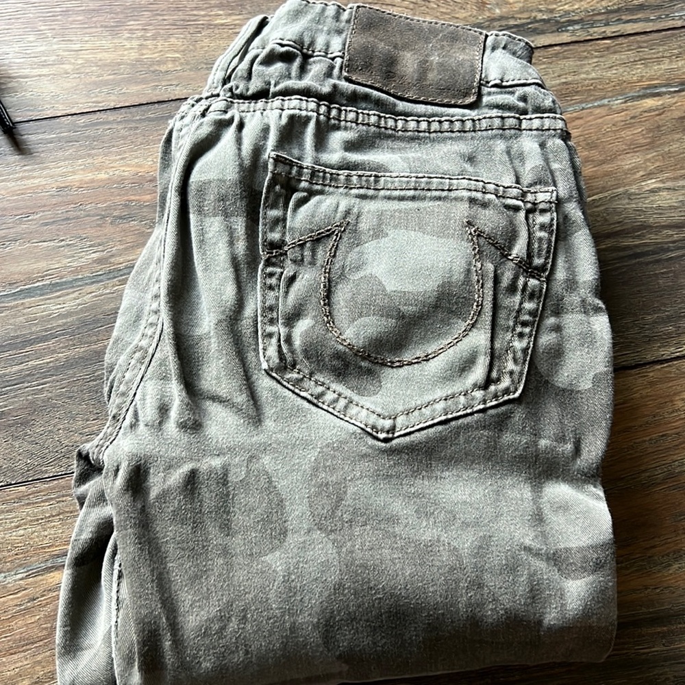 Faded Camo Stretch True Religion Skinny Jeans